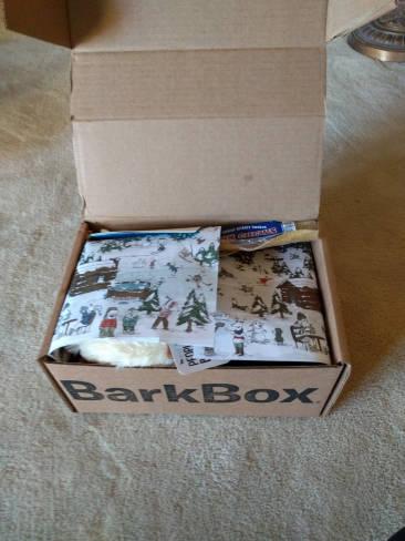 BarkBox's box opened