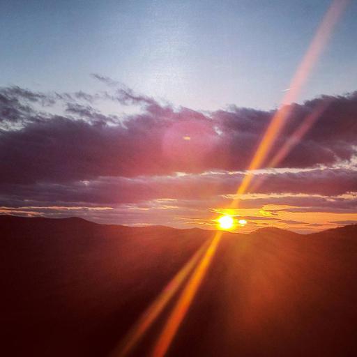 Georgia Sunset with Mountains