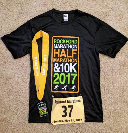 Rockford Marathon Shirt Medal 2017