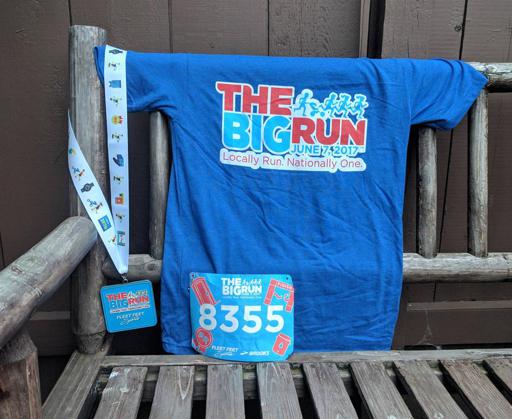 The Big Run Shirt, Medal, and Bib