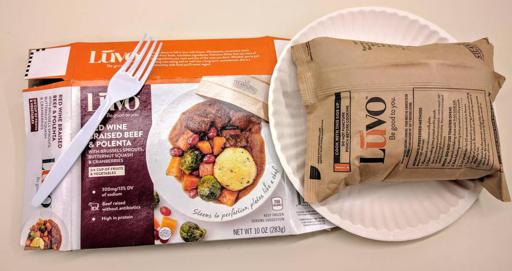 Luvo Inc. Frozen Meals Red Wine Braised Beef & Polenta