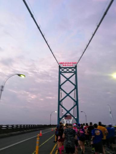 Detroit Marathon Ambassador Bridge 2017