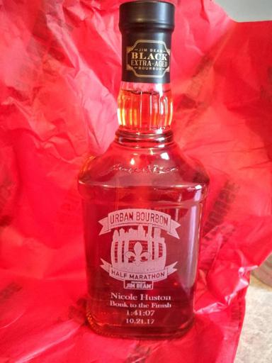 Urban Bourbon Half Marathon Jim Beam Bottle 2017