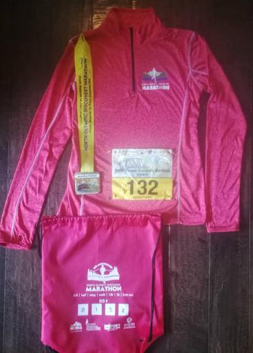 North Olympic Discovery Marathon Quarter Zip, Medal, and Bag 2018