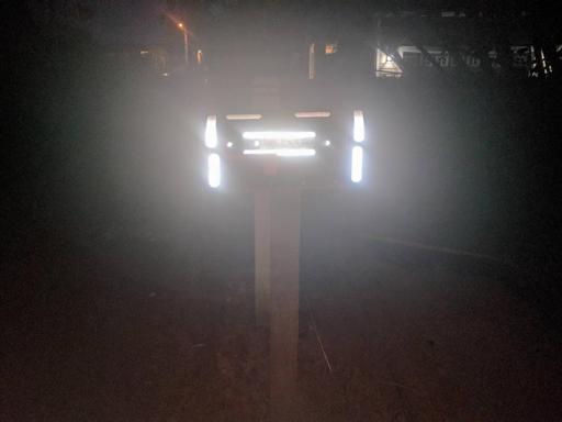 Brilliant Reflective Strips on Mailbox at Night